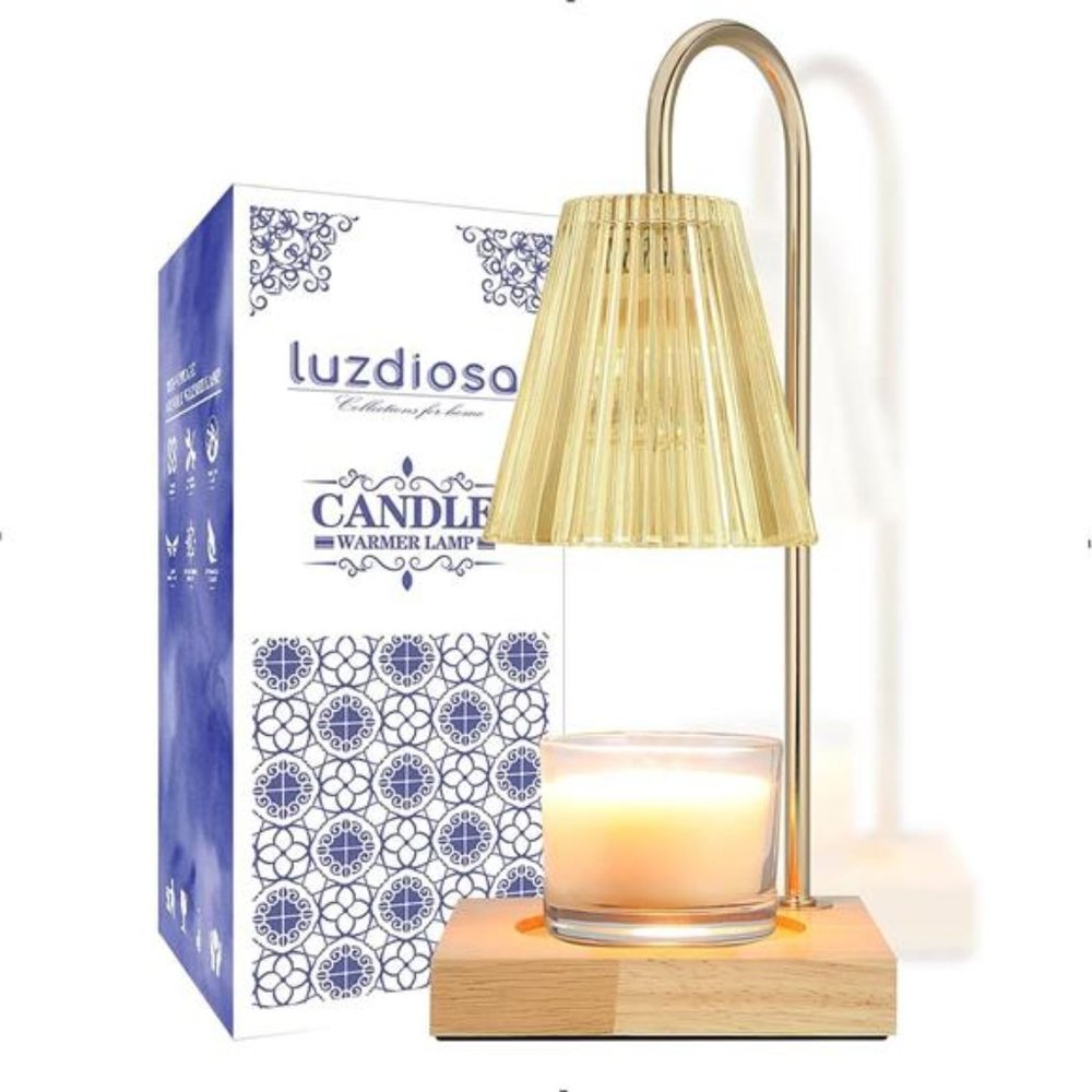 Candle Warmer Lamp w/ 2 Bulbs Compatible Jar Candles Vintage Electric Dimmable